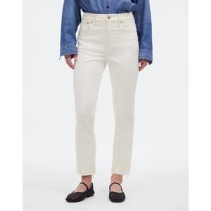 NWT Madewell The Perfect Vintage Jeans Tapered Leg Tile White Womens Size 27